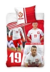 Posteľné obliečky s futbalistom Zielinski 160 x 200  2 časti: 1ks 160x200 + 1ks 70x80 Červená 2 časti: 1ks 160x200 + 1ks 70x80 39603-183441