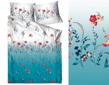 Romantické bavlnené modro biele posteľné obliečky s motívom kvetov 2 časti: 1ks 140 cmx200 + 1ks 70 cmx80 Modrá 70 x 80 cm 33814-164884