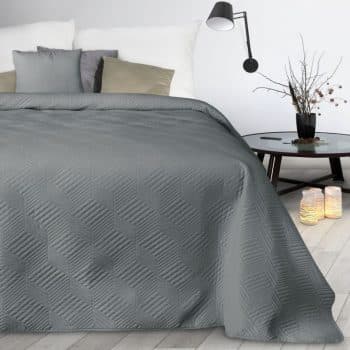 Šedý prehoz s geometrickým vzorom Šírka: 170 cm | Dĺžka: 210 cm 34694-166707