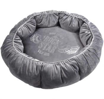 Sivý oválny pelech pre psov s priemerom 48cm  34041