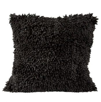 Strapcová obliečka na vankúš čiernej farby 40x40 cm Čierna 30947-160265
