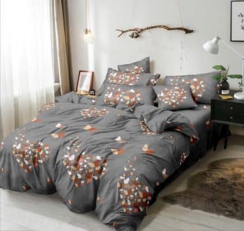 Štýlové posteľné obliečky sivej farby 3 časti: 1ks 160 cmx200 + 2ks 70 cmx80 Sivá 30750-159679