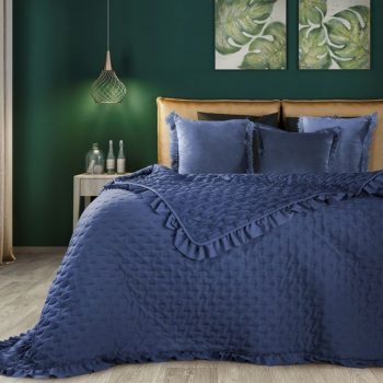 Štýlový prehoz do spálne v modrej farbe Šírka: 220 cm | Dĺžka: 240 cm 16554-124235