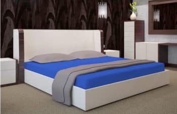 Tmavomodré bavlnené prestieradlo na posteľ 7518-20420 Modrá  90 cm x  200 cm
