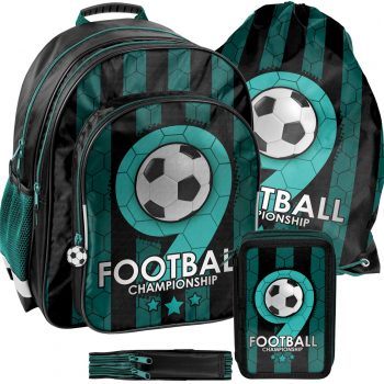 Trojdielna školská taška pre chlapca s motívom FOOTBALL 24672