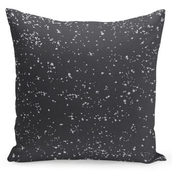 Umelecká čierna obliečka s bielymi vločkami 40 x 40 cm 22366-139567