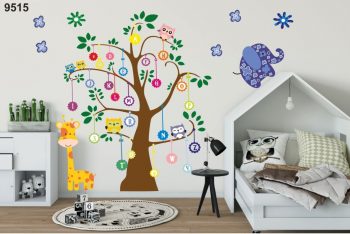 Úžasná nálepka na stenu pre deti abeceda na strome 120 x 240 cm 42105-217490
