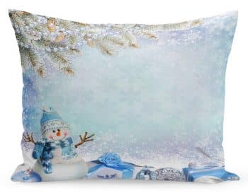 Vianočná obliečka na vankúš snehové vločky 70x80 cm Tyrkysová 23301-142040