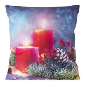Vianočná obliečka na vankúš so sviecami 40x40 cm Červená 23076-141461
