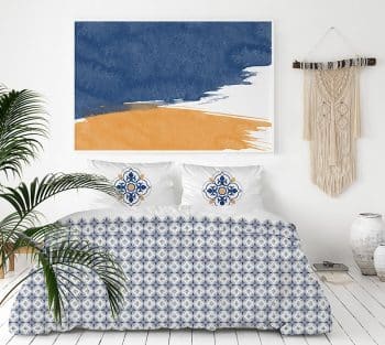Vysoko kvalitné biele posteľné obliečky bavlnený satén s ornamentom 3 časti: 1ks 160 cmx200 + 2ks 70 cmx80 Biela 70 x 80 cm 39075-183124