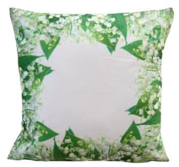 Zelená dekoračná obliečka s motívom kvetov 40 x 40 cm 13897-104433