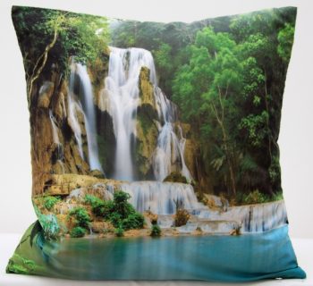 Zeleno modrá obliečka na vankúš vodopád 40x40 cm Zelená 4566-124187