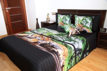Čierno zelené prehozy s motívom tigra Šírka: 220 cm | Dĺžka: 240 cm 3547-103384