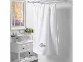 Elegantný biely bavlnený uterák 70 x 130 cm Biela