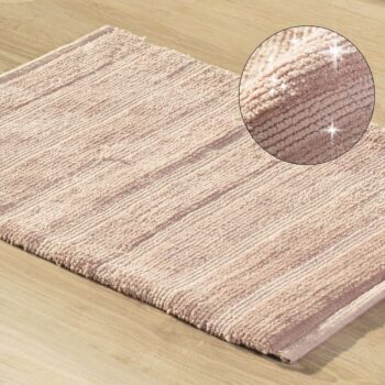 Kúpeľňový koberec zdobený niťou v ružovej farbe Šírka: 60 cm | Dĺžka: 90 cm 44566-208310