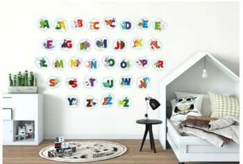 Moderná nálepka na stenu abeceda 50 x 100 cm 46591-217482