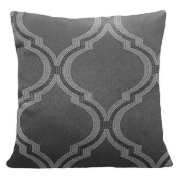 Návliečka na vankúš do obývačky s tmavosivej farbe so vzorom 40 x 40 cm 11706-124507