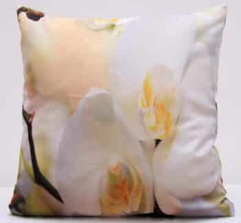 Obliečka na vankúš béžová s bielou orchideou 40x40 cm Béžová 4163-124185