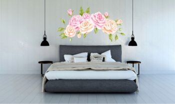 Originálna nálepka na stenu s motívom ruží 60 x 120 cm 46409-217224 Ružová