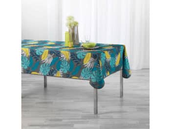 Originálny sivý obrus s motívom farebných listov kolekcia BEAUTY JUNGLE 150 x 240 cm 39415 Sivá
