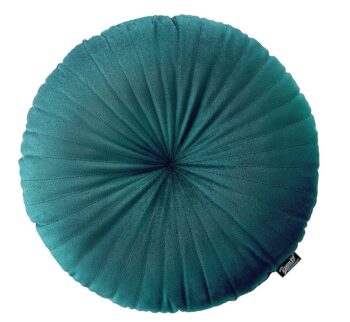 Petrolejovo zelený dekoračný okrúhly vankúš 45 cm 46516 Zelená