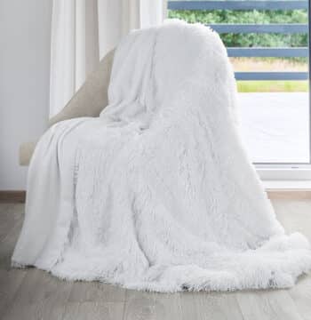 Snehovobiela chlpatá deka  170 x 210 cm 29059-209564 Biela
