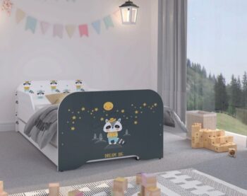 Úchvatná kvalitne spracovaná detská posteľ 160 x 80 cm s jazvecom  Biela 46823