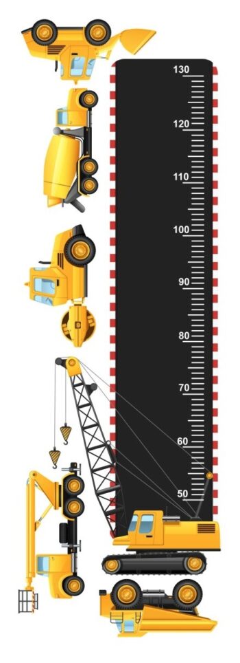 Úžasná nálepka na stenu pre chlapcov pravítko s autami 40 x 120 cm 46232