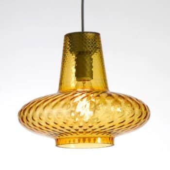 Sklenená závesná lampa Giulietta, jantárová - Image 2