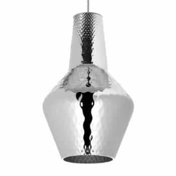 Závesná lampa Romeo 130 cm strieborná kovová - Image 3