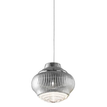 Závesná lampa Bonnie 130 cm strieborná metalická - Image 4