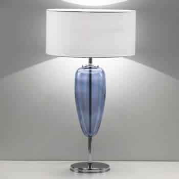 Stolná lampa Show Ogiva 82 cm sklenený prvok modrý - Image 3