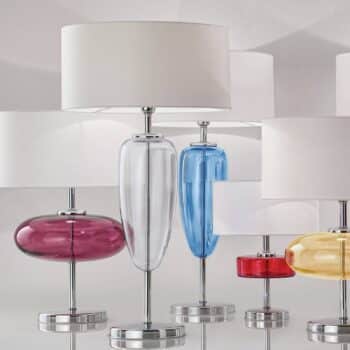 Stolná lampa Show Elisse 62cm prvok zo skla ružový - Image 4