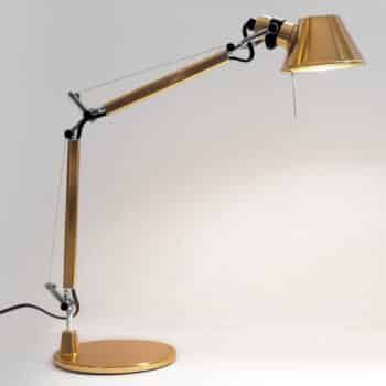 Stolná lampa Artemide Tolomeo Micro zlatá