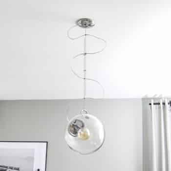 Sklenená závesná lampa Artemide Miconos chróm - Image 2