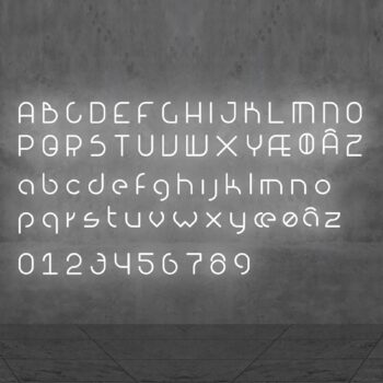 Artemide Alphabet of Light malé písmeno na stenu r