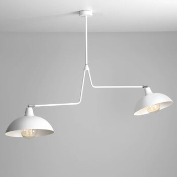 Závesná lampa 1036, dvoj-plameňová, biela - Image 2
