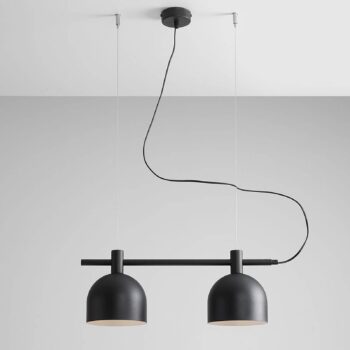 Závesná lampa 976, 2-plameňová, čierna - Image 2
