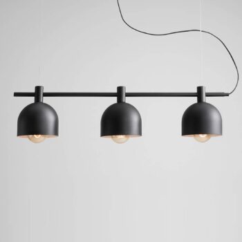Závesná lampa 976, troj-plameňová, čierna - Image 2