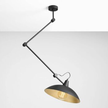 Stropné svietidlo 808 nastaviteľné 1p čierne/zlaté - Image 2