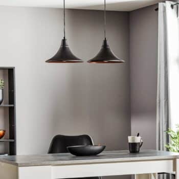 Závesná lampa 785, 2-plameňová, grafit/meď - Image 2