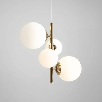 Závesná lampa Bloom, 4-plameňová, zlatá - Image 2