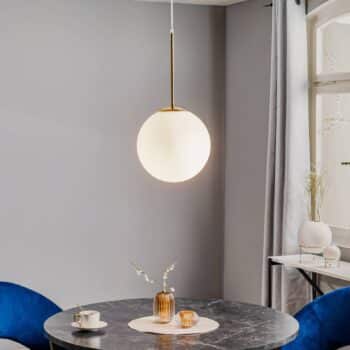 Závesná lampa Bosso, 1-plameňová biela/zlatá 30 cm - Image 2