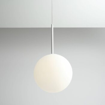 Závesná lampa Bosso, 1-plameňová, biela, 30 cm - Image 2