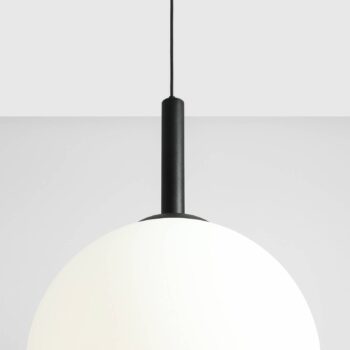 Závesná lampa Bosso 1-plameňová biela/čierna 50 cm