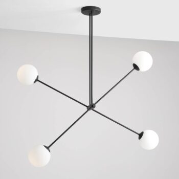 Závesná lampa Ohio, 4-plameňová, pohyblivá