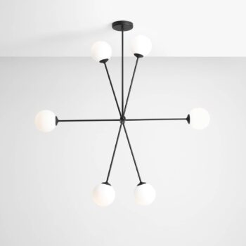 Závesná lampa Ohio, 6-plameňová, pohyblivá