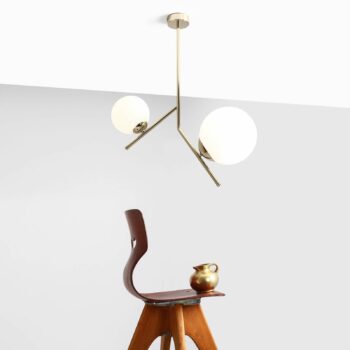 Závesná lampa Lunio, 2-plameňová, zlatá - Image 2