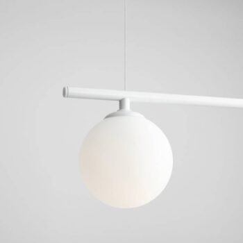 Závesná lampa Beryl, 3-plameňová, biela
