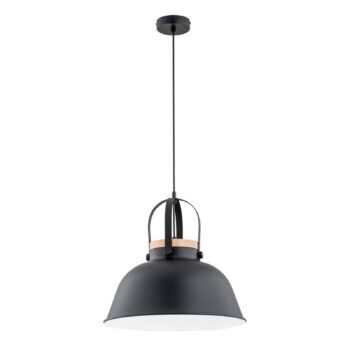 Závesná lampa Raden s dreveným detailom
